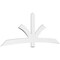 Ekena Millwork Davenport Architectural Grade PVC Gable Bracket, 108"W x 40 1/2"H x 2"D x 6"F, 9/12 Pitch GBP108X41X0206DAV00 - alternate 1